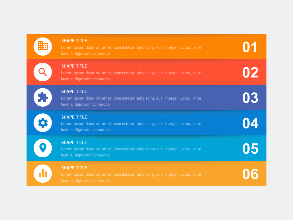 Vertical Box List Arrange PowerPoint Templates PowerPoint Free