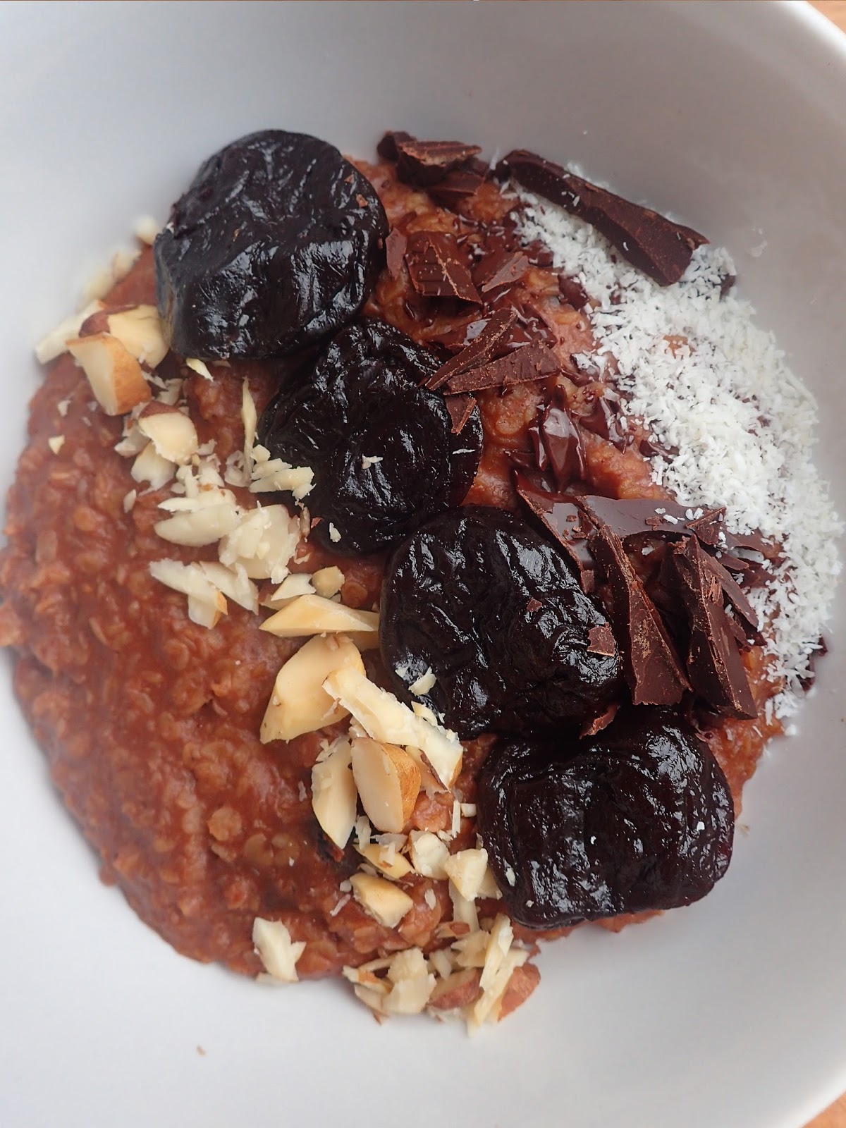 HEALTHY YORKSHIRE Chocolate millet flakes porridge, idea for breakfast.