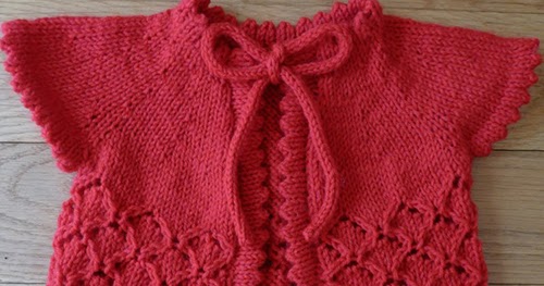 Daily Knitting Patterns: Baby Cherry Blossom Sweater