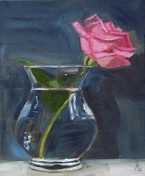 vase glass rose pink paintings painting vases flowers clear oil canvas flower tulips tulip yahoo azra board