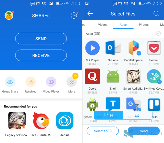 kirim aplikasi lewat pc shareit