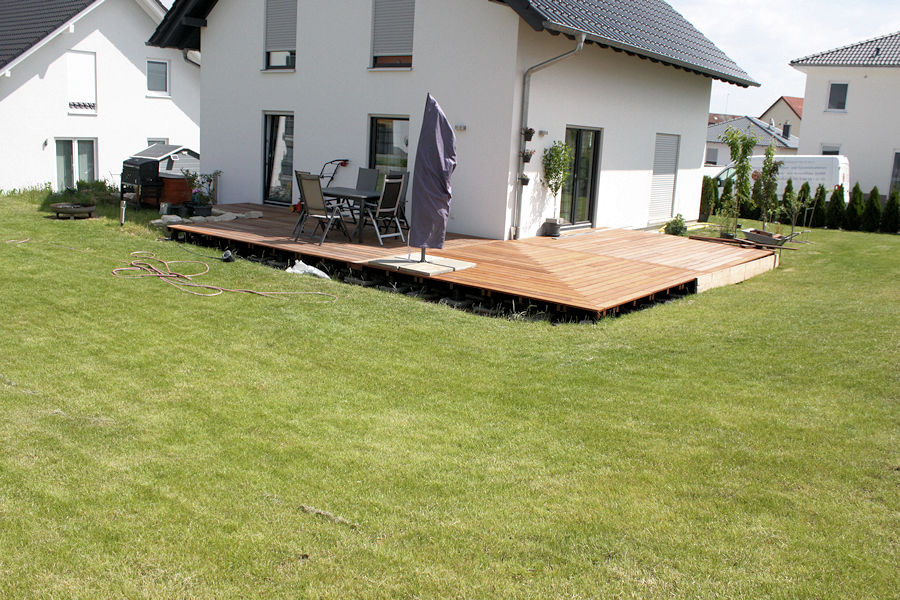 Wir bauen ein Haus Terrassenanschluss