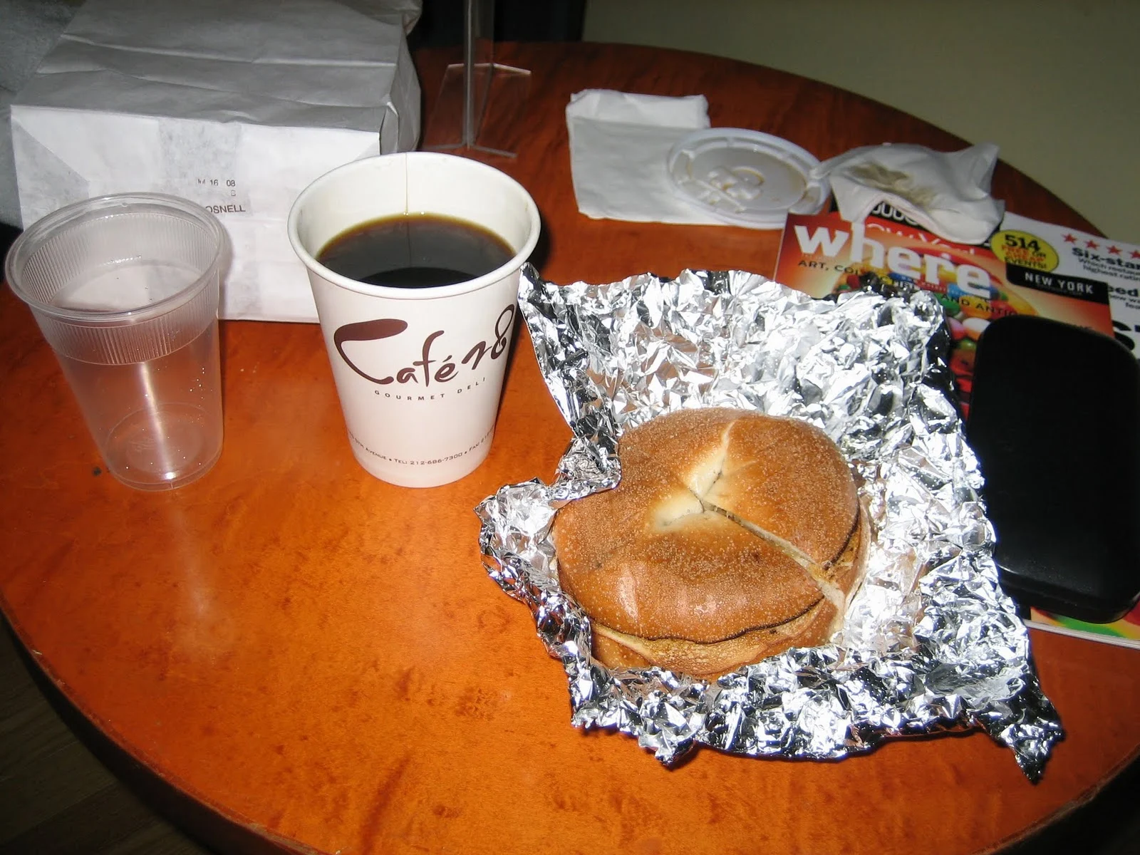 bagle-with-coffee-ny ニューヨークのベーグルとコーヒー