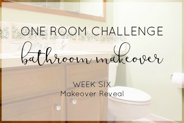 Simple budget friendly ideas for a small master bathroom makeover. Affordable farmhouse bathroom decor for the One Room Challenge.