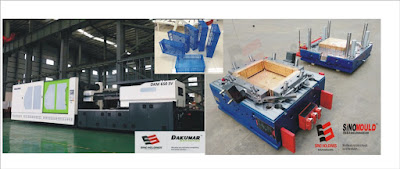 DKM SV650T injection machine with crate mould for fruit