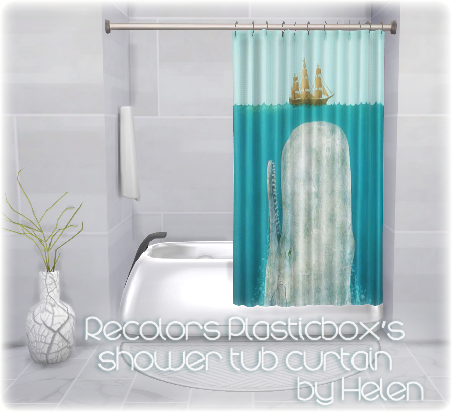 Sims 4 CC's The Best Shower Tub Curtain Recolors by Helen