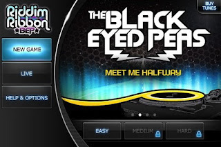 Riddim Ribbon feat. The Black Eyed Peas released for iPhone by Tapulous 2