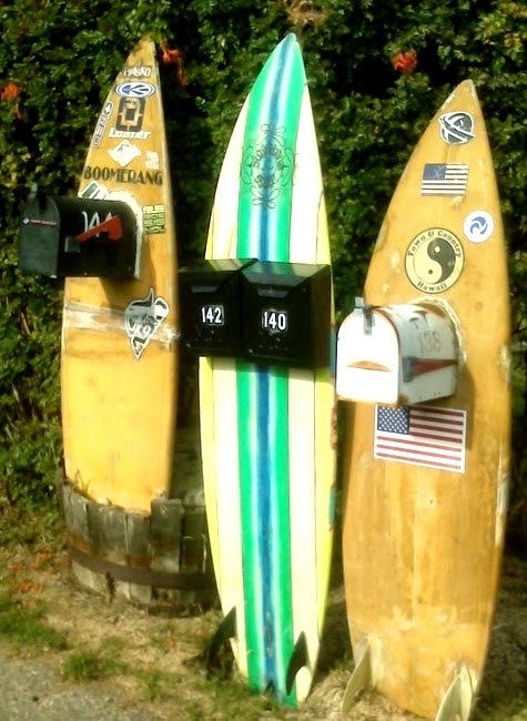surfboard mailboxes