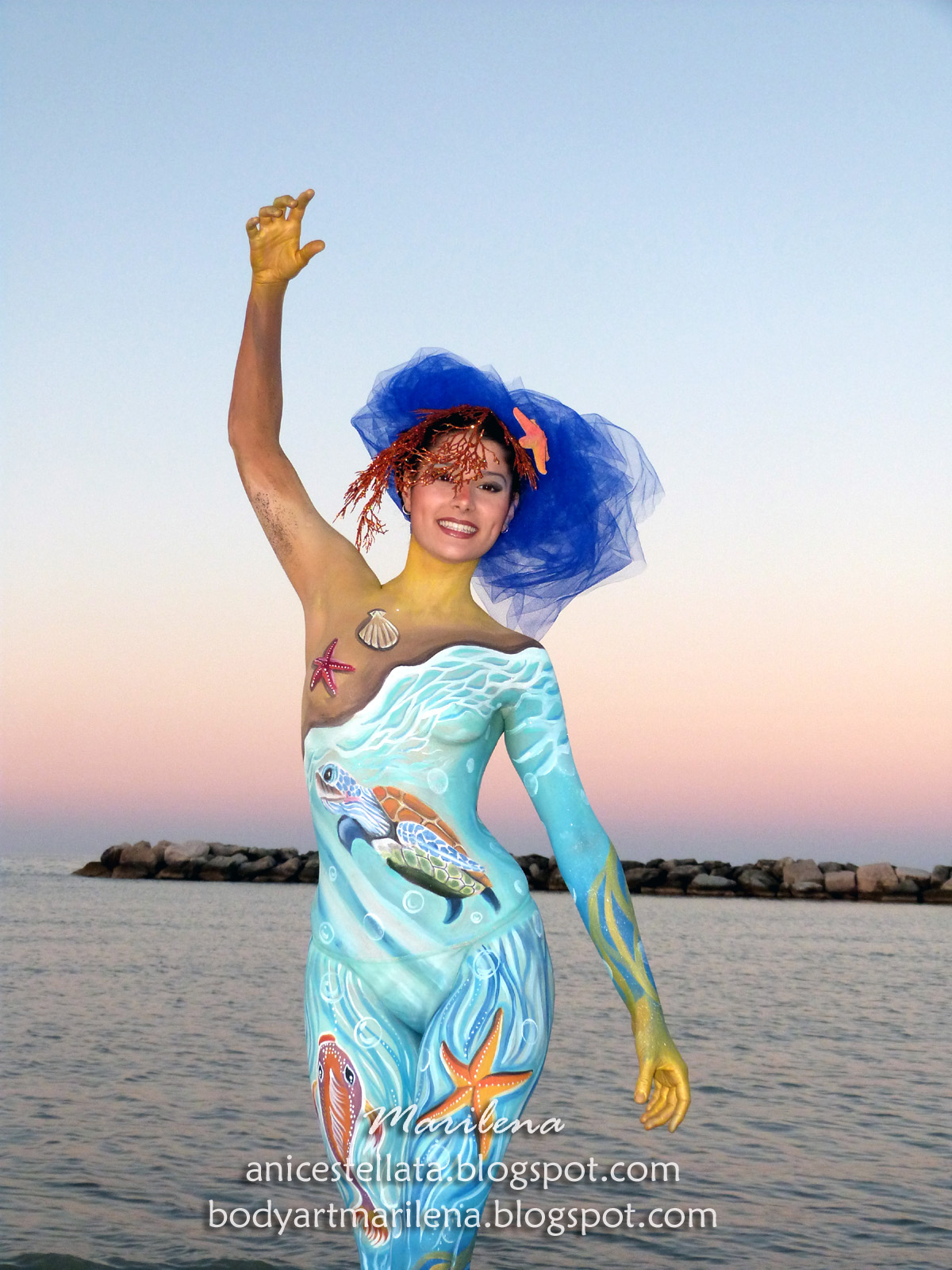 Body Art Marilena 2° Bodypainting on the beach