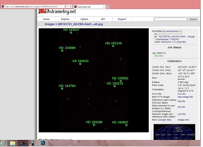 Using astrometry.net to confirm dim object is HD193793