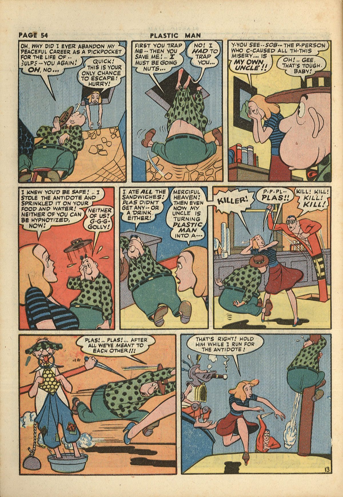 Read online Plastic Man (1943) comic -  Issue #2 - 56