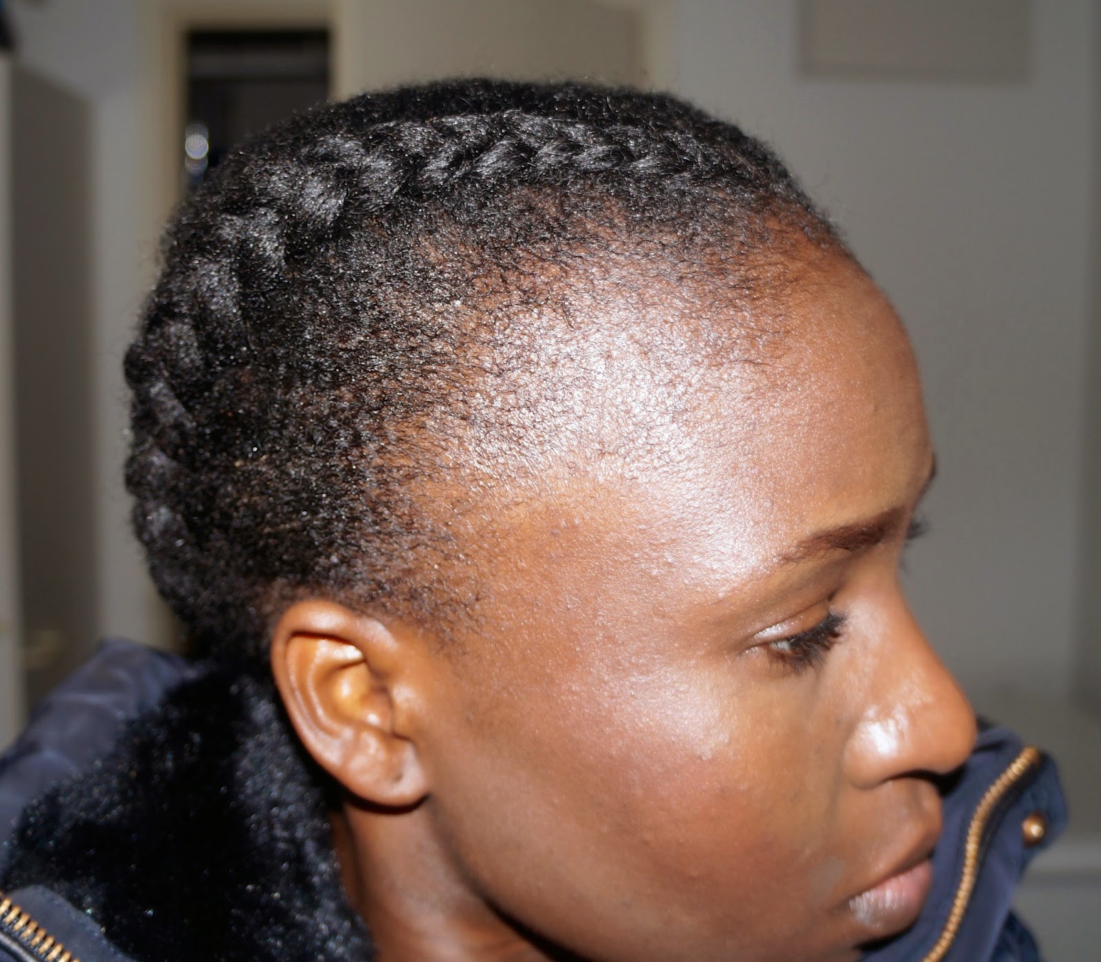 Christelle Kizola Two Braids On Short 4C Afro Hair