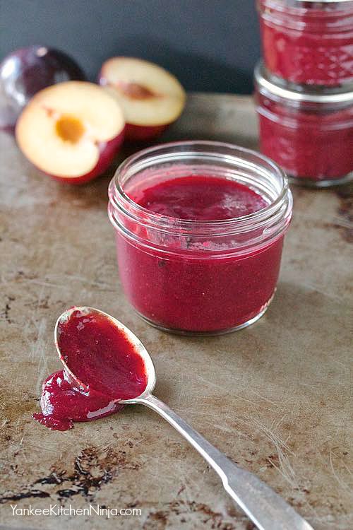 ginger spiced plum sauce -- perfect on grilled meat or in a jam vinaigrette