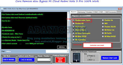 Cara Remove atau Bypass Mi Cloud Redmi Note 3 Pro 100% Work