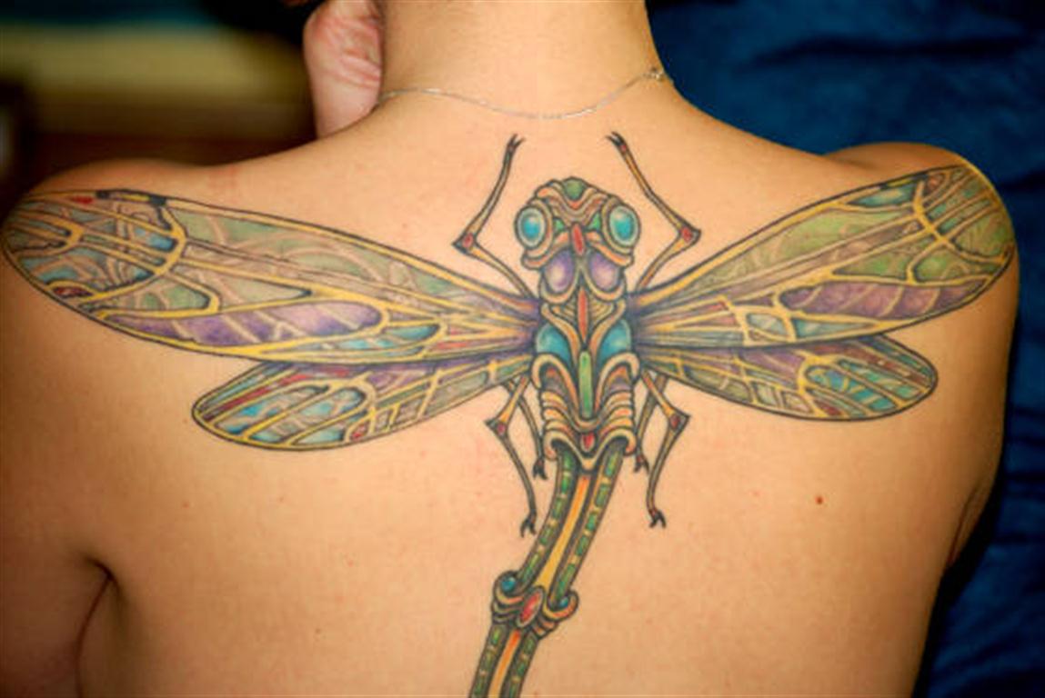 Geometric Dragonfly Tattoo - wide 7