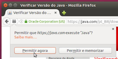 Permitir a execução do plugin Java Permitir a execução do plugin Java