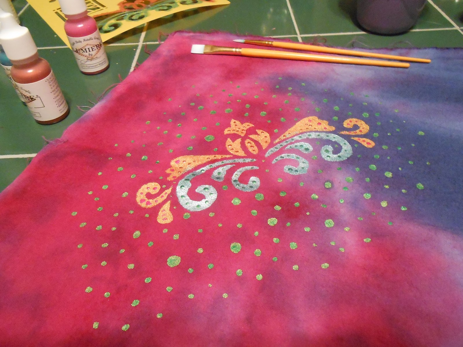 Pumpkin Patch Quilter Jaquard Lumiere Fabric Paint, Acrylic Play