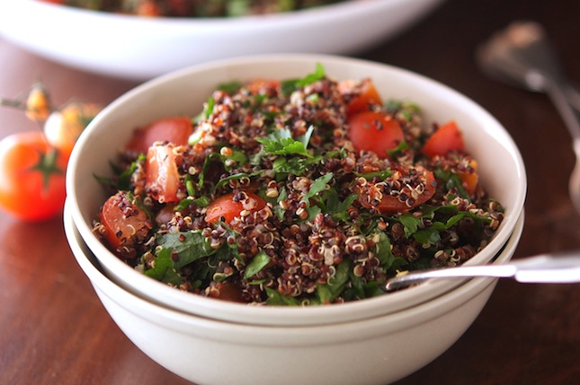 Red and Black Quinoa Tabbouleh