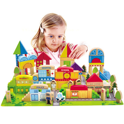Hape City Building Blocks With Playscape https://amzn.to/2HtxB4s
