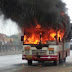 कानपुर - यात्रियों से भरी रोडवेज बस में लगी भीषण आग