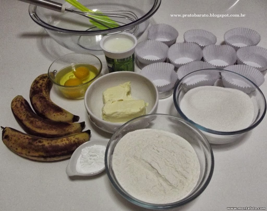 Prato Barato Muffin de Banana e Iogurte
