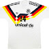 A camisa da Alemanha com o patrocínio da Unicef