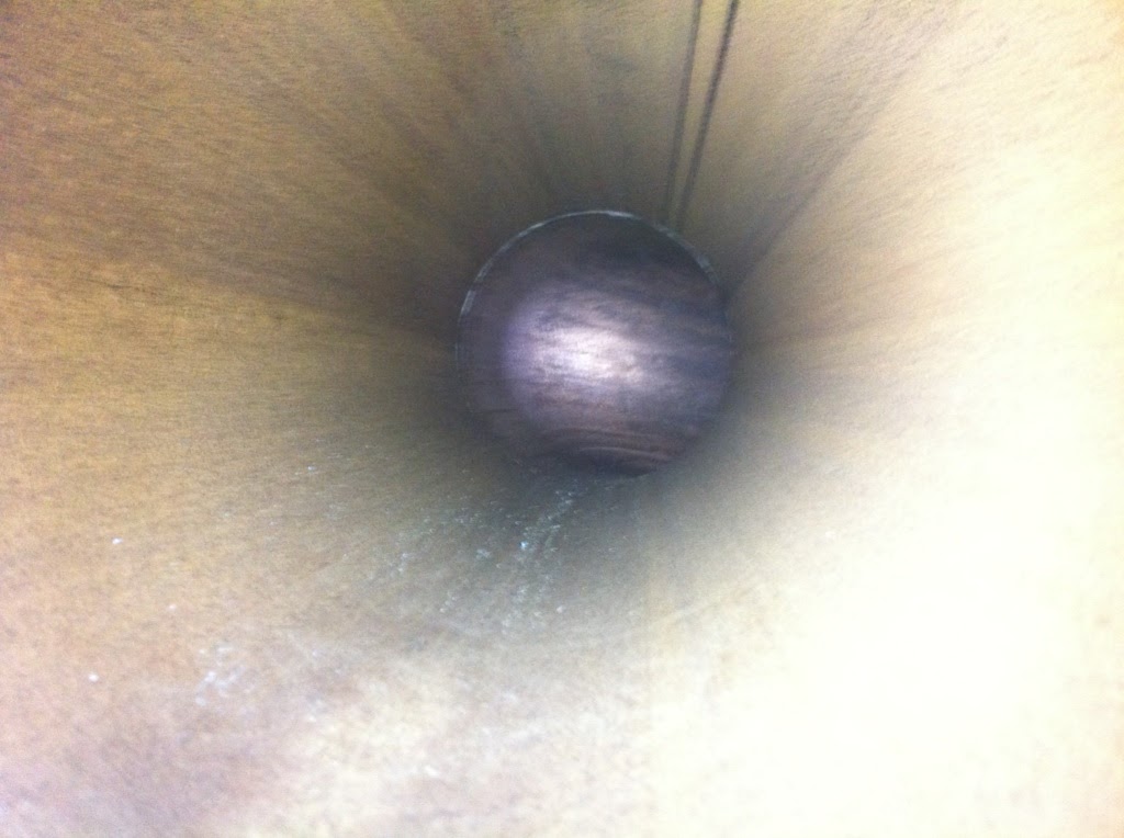Inside of a cleaned pipe
