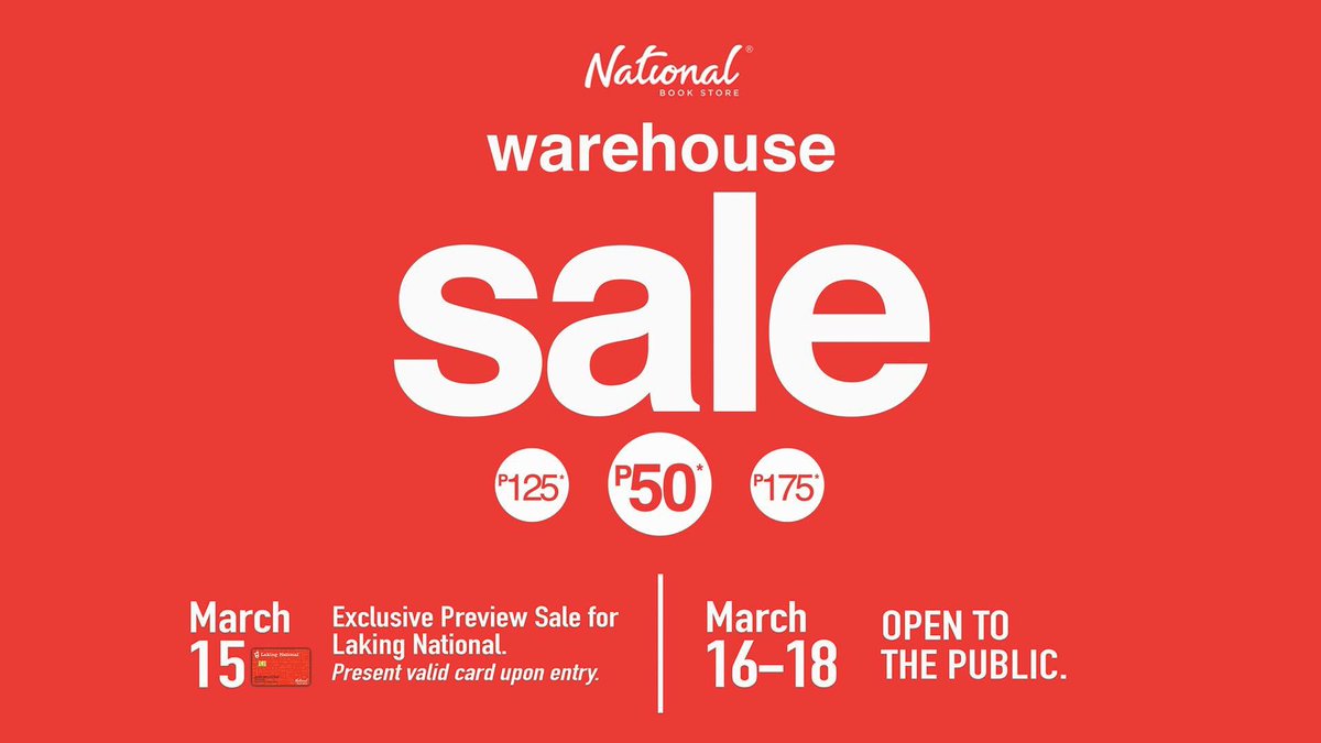 National Bookstore Warehouse Sale until March 18 2018 Pamurahan