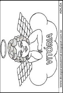 Anjinho Desenho de anjinho para colorir