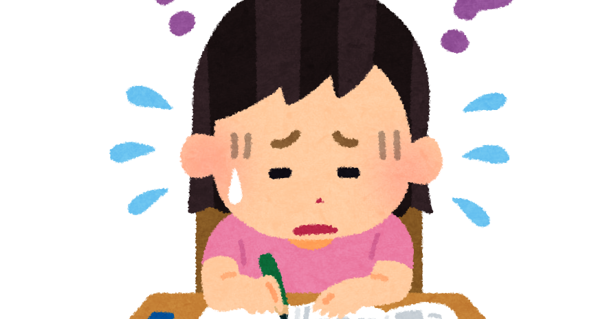 勉強が分からない女の子のイラスト | かわいいフリー素材集 いらすとや