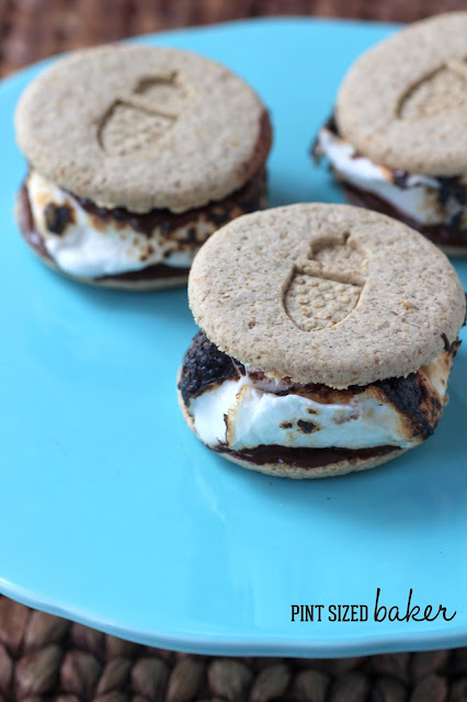 Use shortbread cookies to make some wonderful homemade s'mores any day!