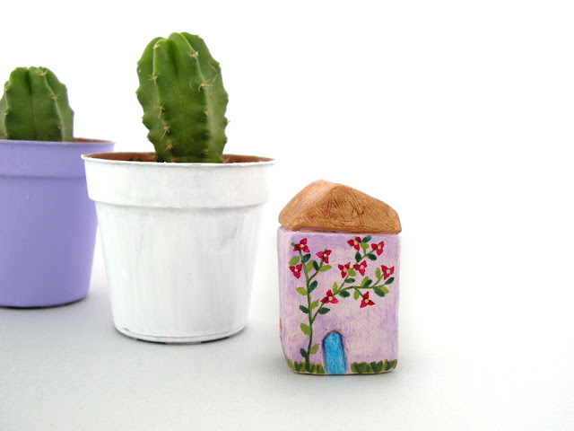 hand painted clay house