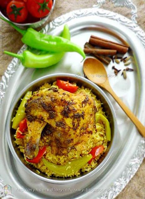 Yemeni Chicken Mandi recipe.| Çitra's Home Diary. #middleeast #chickenmandi #lunch #chicken #resepayam #resepnasimandi #hawaij #spicemix