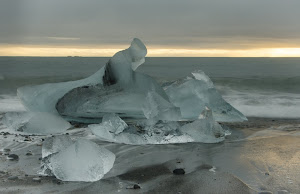 Ice on the beach, near Jökulsárlón Lagoon