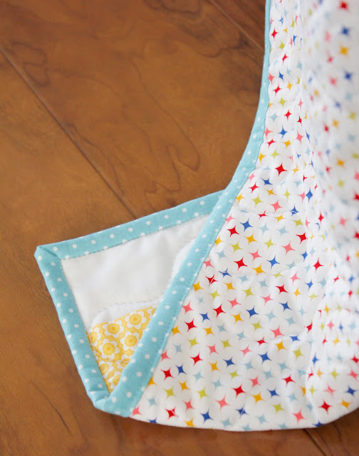 Bright Baby Quilt made by A Bright Corner