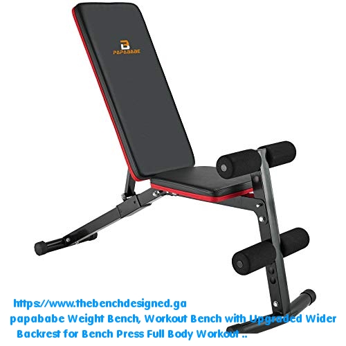 BEST papababe Weight Bench, Workout Bench with Upgraded Wider Backrest