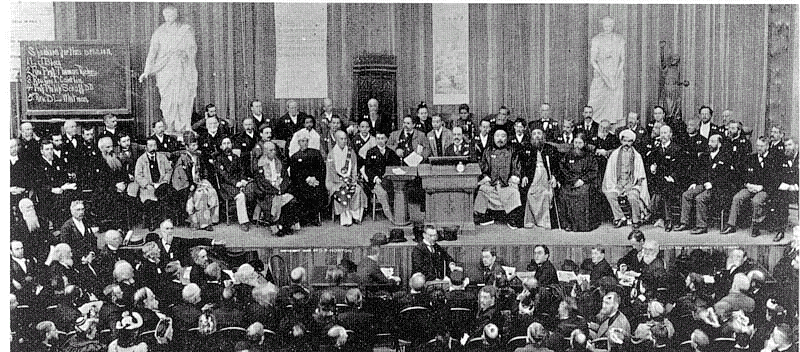 11 September 1893, gathering at Columbus Hall, World's Parliament of Religions
