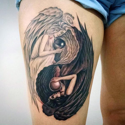 Yin e Yang Anjos da Tatuagem