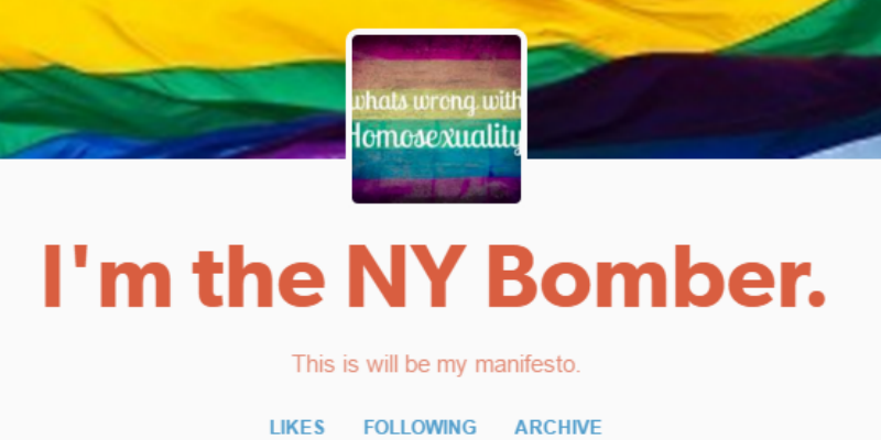 Bomber Manhattan NYC Mengaku Seorang Gay