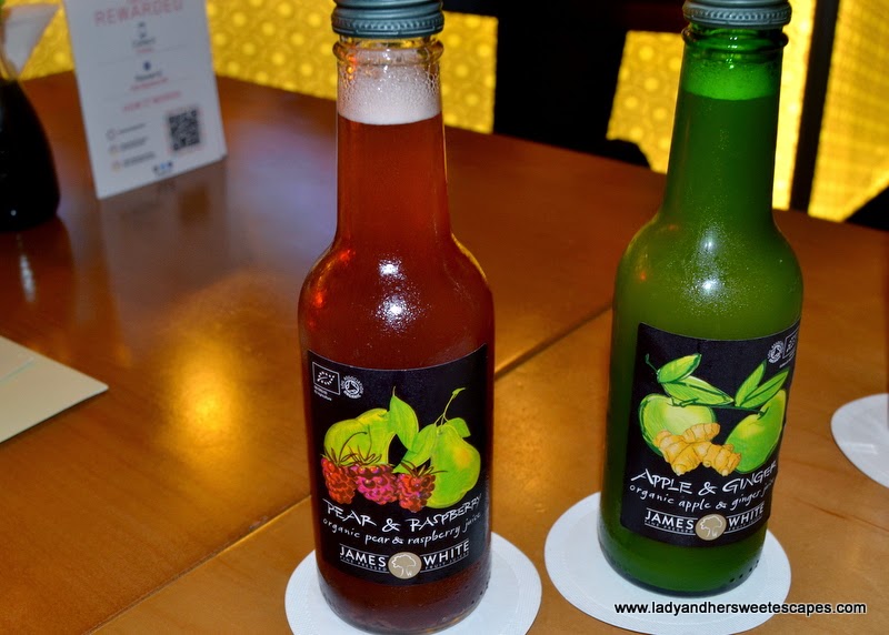 organic juices at Chez Sushi Dubai Marina