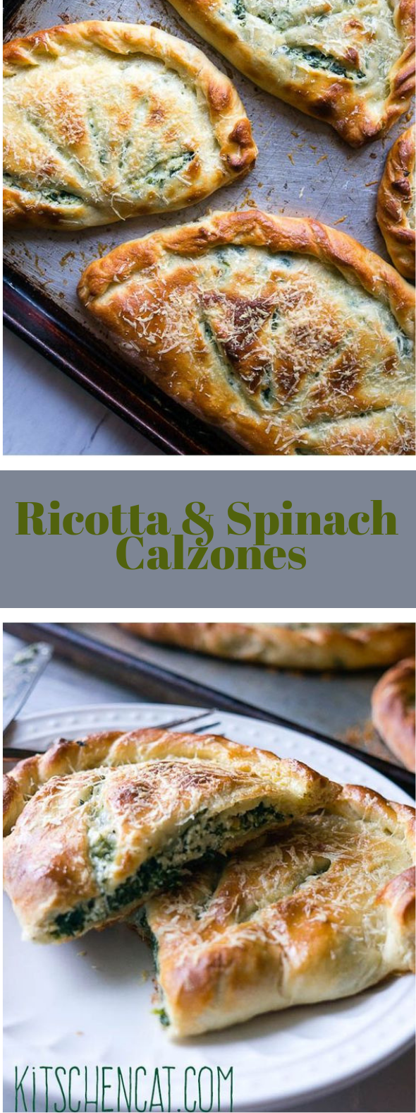 Ricotta And Spinach Calzones #vegetarian #ricotta