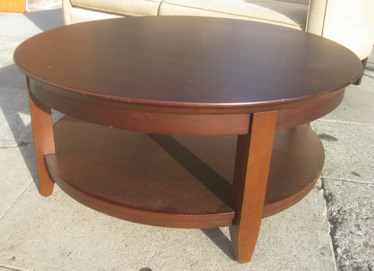 UHURU FURNITURE & COLLECTIBLES: SOLD - Round Coffee Table - $70