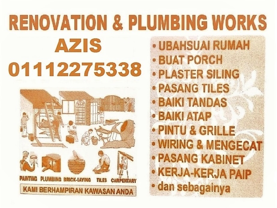 plumbing dan renovation  01112275338 azis wangsa maju melawati  keramat setiawangsa taman melati 