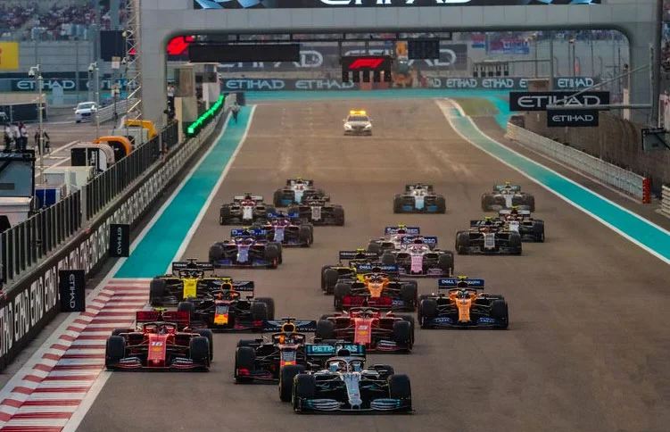 La partenza del gran premio di Abu Dhabi 2019