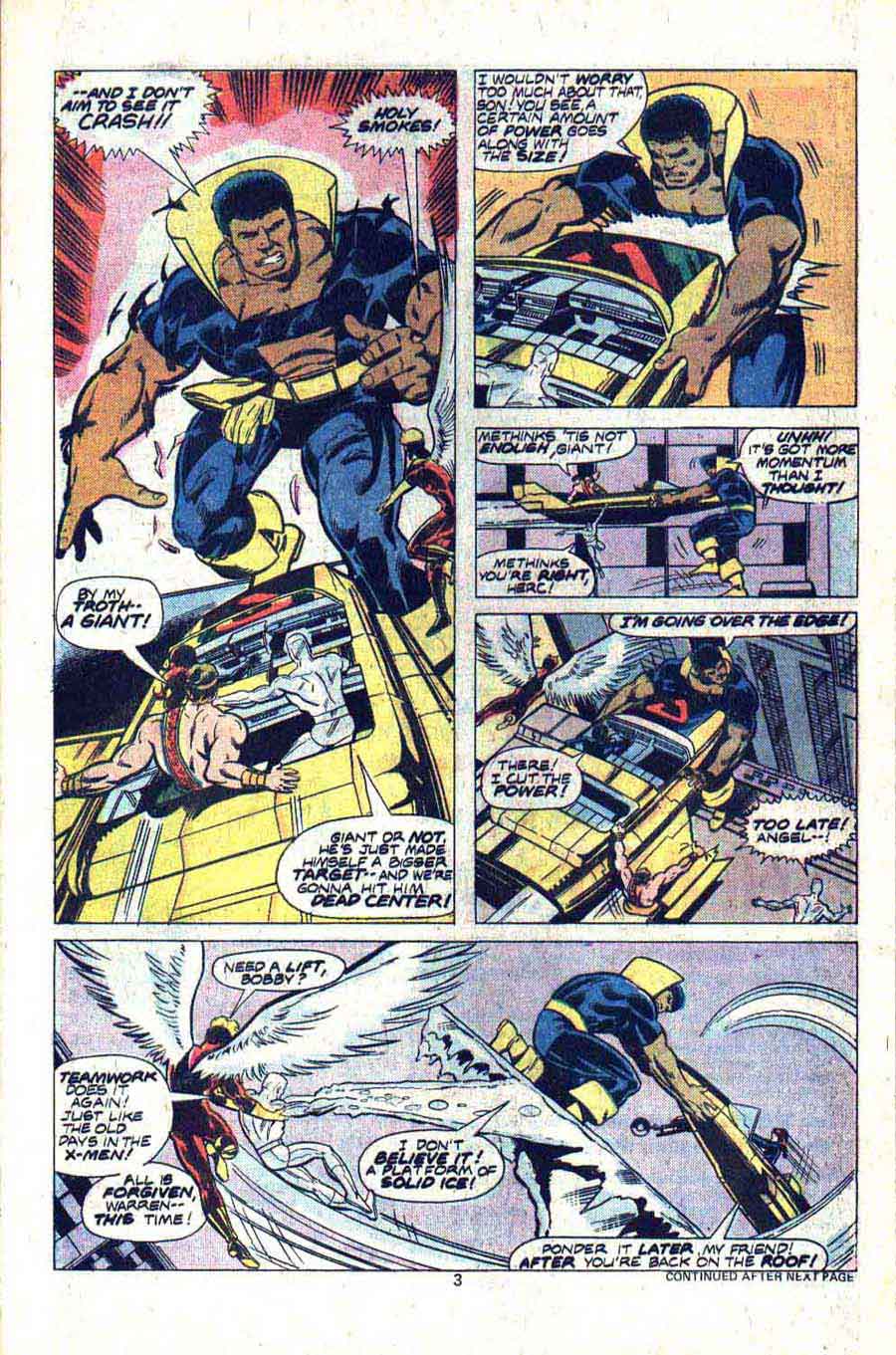 Champions #11 page by John Byrne Champions #11 marvel 1970s bronze age comic book page art by John Byrne