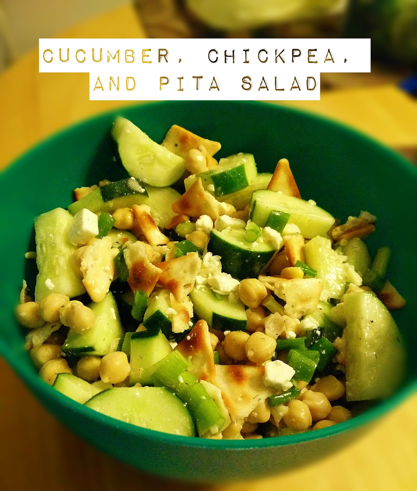 Cucumber, Chickpea, and Pita Salad Your Healthy Fix