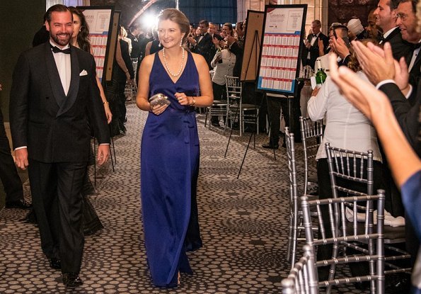 Prince Guillaume and Crown Princess Stephanie of Luxembourg attended the 2018 Luxembourg-American Business Award Dinner in New York