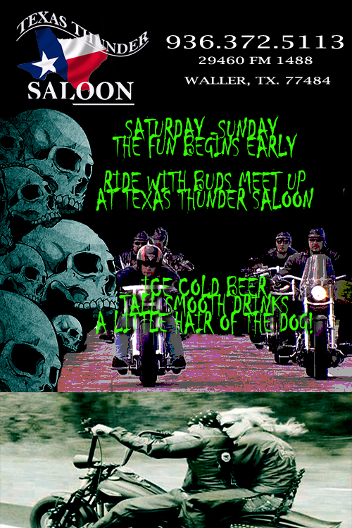 Texas Thunder Saloon Best Bar, Waller TX, Happy Hour, Live Music Full