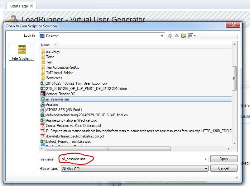 How to record native mobile application with fiddler, and convert to loadRunnerscript