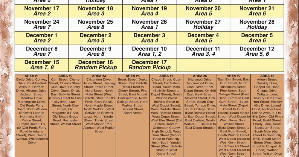 The Press Online: City Leaf Pickup Schedule